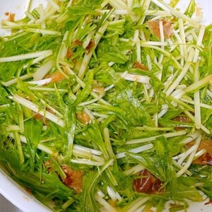 モリモリ食べれる☆水菜のマヨガーリック炒め